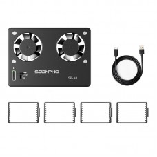 SOONPHO SP-A8 Dual-Fan Camera Cooler (Black) for Sony A7M4 ZV-E1 A6700 A7C2 Canon R5 & Fujifilm X-T4