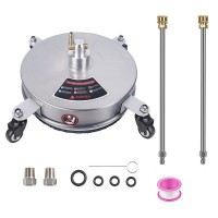 13" 4000PSI Stainless Steel Pressure Washer Surface Cleaner Attachment for Driveways and Sidewalks