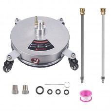 13" 4000PSI Stainless Steel Pressure Washer Surface Cleaner Attachment for Driveways and Sidewalks
