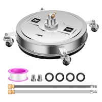 20" 4000PSI Stainless Steel Pressure Washer Surface Cleaner for Driveways Sidewalks and Patios
