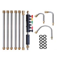 10-Piece Stainless Steel Pressure Washer Extension Wand Set – 1/4" Quick-Connect, 4000 PSI