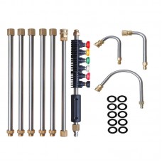 10-Piece Stainless Steel Pressure Washer Extension Wand Set – 1/4" Quick-Connect, 4000 PSI