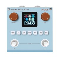 M-WAVE Blue ANNBLACK BOX Electric Guitar Effects Pedal Multifunctional Amp Modeler Effects Processor with 1.54-inch Screen