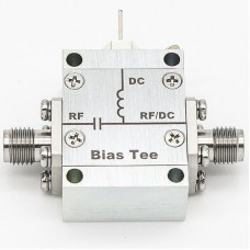 Stainless Steel Connector 0.01-6GHz RF Bias Tee 2A High Current DC Block with SMA Female Connector