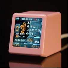 ESP32 1000KH/s BTC Miner Solo Miner & Small Home Desktop Clock (Pink) - Quiet Operation & Wifi