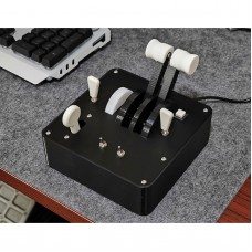 Airbus Version USB Plug and Play Throttle Box with Two Throttle Push Rods for Flight Racing Game Simulators