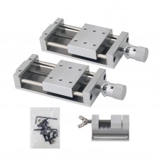 Precision Cross Mini Manual Sliding Table Linear Rail X/Y Axis Platform + B Clamp for Digital Control CNC Processing