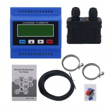 TUF-2000M-TS-2-HT High-temperature Modular Ultrasonic Liquid Flow Meter -30℃~160℃ with DN25-100mm Caliber Transducer