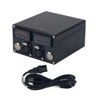 Intelligent Electric Digital Dual PID Controller Dual Display with 5 Pin XLR Male Plug and Power Cable