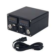 Intelligent Electric Digital Dual PID Controller Dual Display with 5 Pin XLR Male Plug and Power Cable