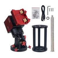 TeSeek HM-17PE Harmonic Equatorial Mount EQ Mount (Red) with 18KG Load Capacity + Pier Extension
