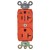Crosbon 20A 250V US Type Duplex Receptacle Medical Grade Outlet Hifi Audio Wall Outlet (Orange-Red)