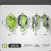 XINDA XDT8653 Electric Ascender Unidirectional Pulley Descender 200KG Descent Control Device for 10.5-11mm Rope Climbing
