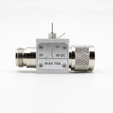 0.01-3GHz 3A High Current Bias Tee 50V RF DC Block 50ohms RF Coaxial Feed with N-Type Connector
