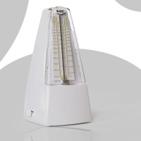 Classic White Mechanical Metronome 40-208 Beats Metronome with Metal Movement for Piano/Zheng/Violin/Guitar