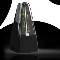Classic Black Mechanical Metronome 40-208 Beats Metronome with Metal Movement for Piano/Zheng/Violin/Guitar