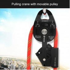 Black Heavy Load Lifting Ascender Movable Pulley 400KG for Air Conditioner Hoisting/Rescue Supplies Lifting