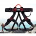 Black High Strength Polyester Seat-type Safety Belt Outdoor Fast Drop Climbing Waist Protection Belt