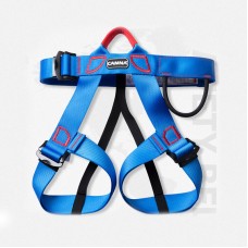 Blue High Strength Polyester Seat-type Safety Belt Outdoor Fast Drop Climbing Waist Protection Belt