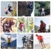 Red+Yellow High Strength Polyester Seat-type Safety Belt Outdoor Fast Drop Climbing Waist Protection Belt