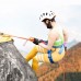 Red+Yellow High Strength Polyester Seat-type Safety Belt Outdoor Fast Drop Climbing Waist Protection Belt