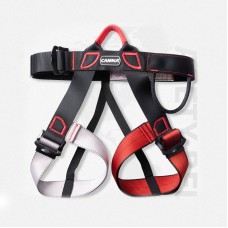 Black+Red+Grey High Strength Polyester Seat-type Safety Belt Outdoor Fast Drop Climbing Waist Protection Belt