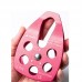 Side Panel Single Pulley Portable 7075 Aviation Aluminum Climbing Pulley 30KN for Outdoor Mountaineering/Rescue