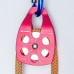 Side Panel Single Pulley Portable 7075 Aviation Aluminum Climbing Pulley 30KN for Outdoor Mountaineering/Rescue