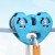 Blue Dual-axis Twin Pulley 25KN Heart-shaped Climbing Pulley for Outdoor Mountaineering/Lifting