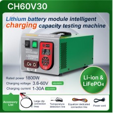 SUNKKO CH60V30 Professional Lithium Battery Pack Intelligent Charger 1-30A 1800W for Li-ion/LifePO4 Battery Modules