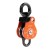 Aluminum Alloy Universal Double Pulley 44KN Outdoor Hiking Rope Climbing Pulley Support 13mm Ropes