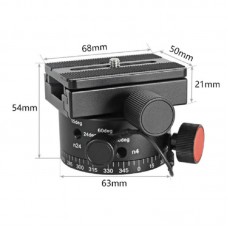 LEP-02 Aluminum Alloy Panoramic Indexing Rotator with Plate 1/4" UNC Screw and 10KG Load Capacity