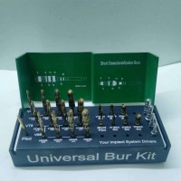 24PCS Universal Bur Kit Short Osseodensification Burs Kit Maxillary Sinus Lift Drill Set for Implant