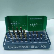 24PCS Universal Bur Kit Short Osseodensification Burs Kit Maxillary Sinus Lift Drill Set for Implant