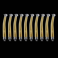 Set of 10 JINGNIU High-Speed Dental Handpieces Air Turbine Handpieces w/ Light & Single-Point Spray