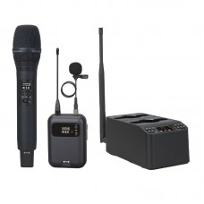 LS01 Low Noise Digital Professional Wireless Handheld Microphone + LS02 Pocket Microphone + LS05 Charging Base Receiver