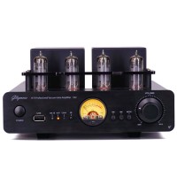 Black TA2 HiFi 6K4 Electronic Tube Amplifier 100W+100W Bluetooth5.3 Lossless Vacuum Tube Power Amplifier