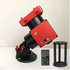 TeSeek Red HM-17PE Harmonic Equatorial Mount 18KG Load Capacity with GOTO Hand Controller and Height Extension Support