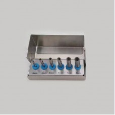 6PCS Extended Trephine Drills Trephine Burs (3mm, 4mm, 5mm, 6mm, 7mm, 8mm) & Sterilization Box