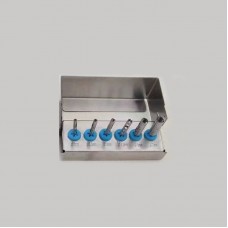 6PCS Extended Trephine Drills Trephine Burs (3mm, 3.5mm, 4mm, 4.5mm, 6mm, 7mm) & Sterilization Box