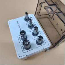6PCS Dental Implant Double-Layer Trephine Burs Dental Tissue Punch Set for Implant Surgery