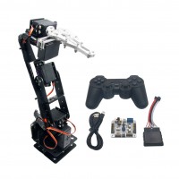 Arduino Robot 6 DOF Aluminium Clamp Claw Mount kit Mechanical Robotic Arm & Servos & 32 CH Controller