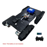 T900S Black Tank Chassis Robot Chassis Development Platform with Control Kit & 11PPR Hall Encoder