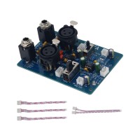 Dual Channel Stereo Balanced Input Gain BTL Bridging HiFi Preamplifier Board with 4558D Operational Amplifier