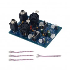 Dual Channel Stereo Balanced Input Gain BTL Bridging HiFi Preamplifier Board with 4558D Operational Amplifier