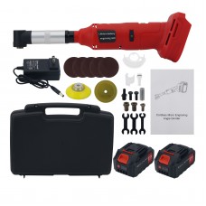600W Cordless Angle Grinder Grout Cleaner with Two 21V 4000mAh Batteries Sandpaper and Plastic Box