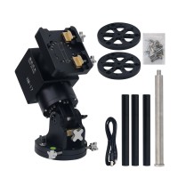 TeSeek HM-17PE Harmonic Equatorial Mount EQ Mount (Black) with 18KG Load Capacity + Pier Extension