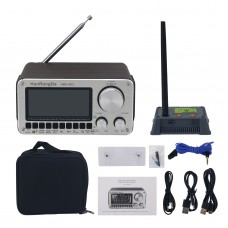 HRD-802 Retro Smart Wooden Full Band Radio Receiver Dual Speaker FM/MW/SW/VHF/UHF/AIR/WB RX Bluetooth5.2