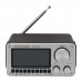 HRD-802 Retro Smart Wooden Full Band Radio Receiver Dual Speaker FM/MW/SW/VHF/UHF/AIR/WB RX Bluetooth5.2