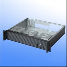 DX-2380L (Aluminum Striped Panel) 2U 380mm IPC Chassis Server Chassis for MATX Motherboards/Hard Drives Installation